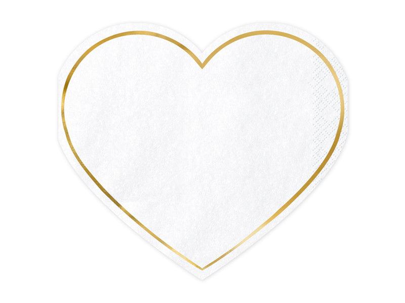 Servietten Herz, 14,5x12,5cm (1 VPE / 20 Stk.) - FeierGlanz
